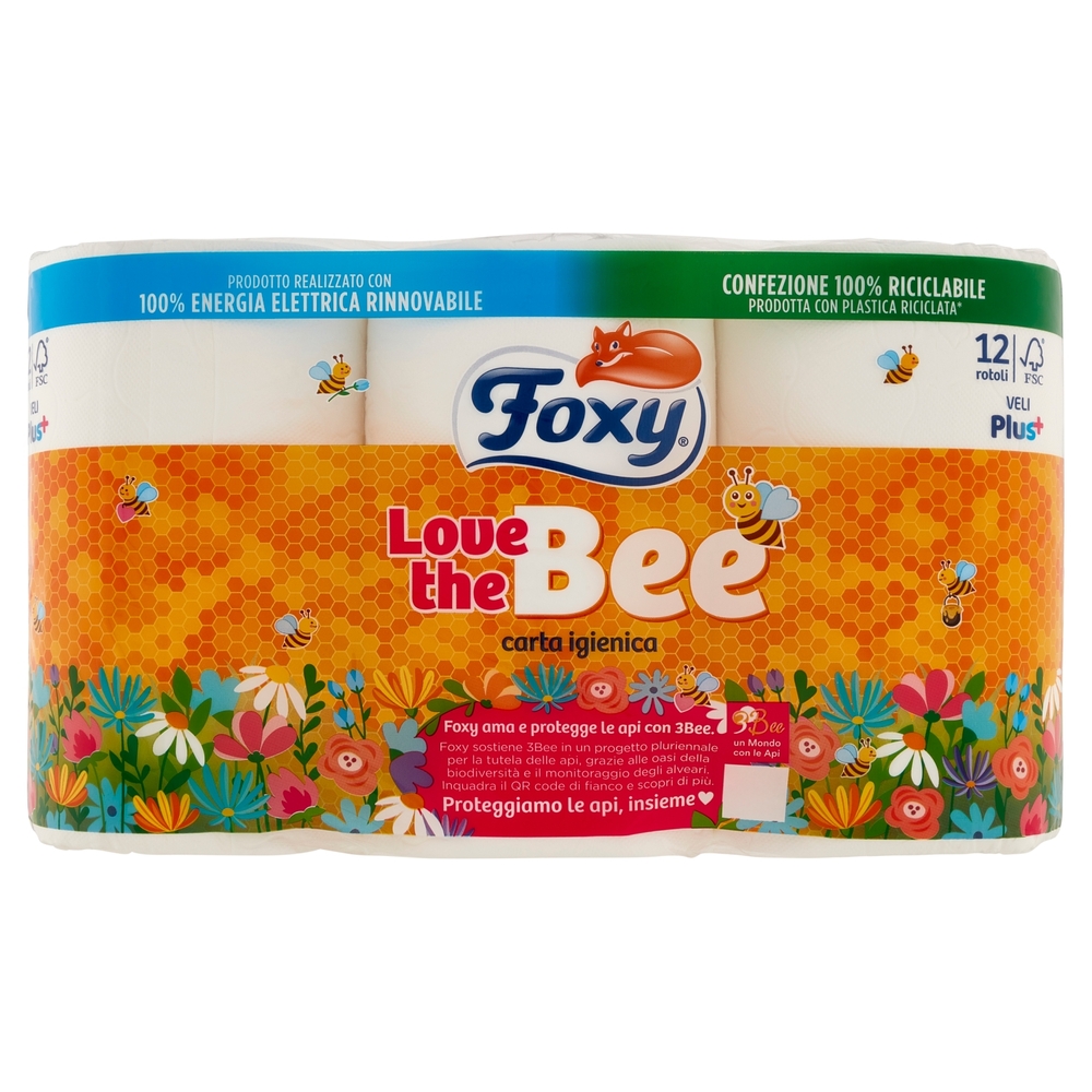 Foxy Love the Bee carta igienica 12 pz